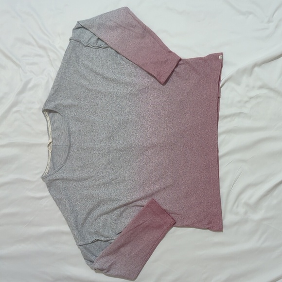 Lucky Brand Dolman Sleeve Gradient Top, Color Grey/Pink Size XL - Picture 1 of 14